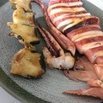 松島地区漁業組合 直売所 - いかぽっぽ６００円　さざえ焼き３５０円