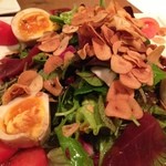 ビストロ フクモト - 2013/12/21　３回目　マグロと味付け卵のサラダ　￥８００