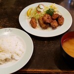 Youshoku Koharuken - カキバター焼きライス1500円＋しじみ汁100円