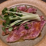 Teuchi Soba Kakyoan - Tataki of Black Wagyu Beef