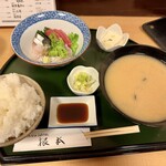 季節料理　根本 - 刺身盛合せ定食(ライス大盛)