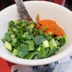 ラーメン二郎 - 待ってる間にカスタマイズ♪