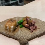 Sushi Aoi - 走りの蛍烏賊 酢味噌、ご豆腐 胡麻タレ からスタート