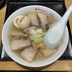 Aizu Kitaka Tara Mensu Zuna - 会津山塩ら〜めん チャーシュー麺変更 味玉トッピング