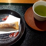 おかもと - 甘味（小豆、栗の渋皮煮、オレンジピールの春巻き）