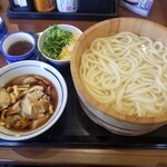 丸亀製麺 - 釜揚げうどん（大）+豚肉つけ汁（税込610円）