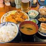 ほおずき - 鶏唐揚とチキンカツ定食