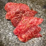 Nikuzuki - 「黒毛和牛ロース焼肉」(1800円)