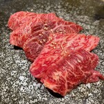 Nikuzuki - 「黒毛和牛ロース焼肉」(1800円)