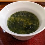 割烹 市川 - 茶碗蒸し　あおさの餡かけ