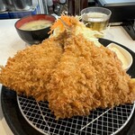 まるやま食堂 - 特大アジフライ定食　1500円
