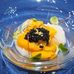 Global French Kitchen 雫 - 帆立貝のマリネと北海道産海水雲丹