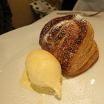 レストラン コバヤシ - 25年12月　丹波栗パイ包み　ヴァニラアイスクリーム添え　（相方）