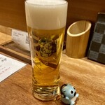 jidorisemmonochibaya - 生ビールはスーパードライのオサレなグラス