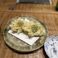 浅草 ひら山 - ②ふきのとう天ぷら800円