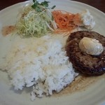まんぷくや - LUNCH　クリームチーズ&ハンバーグ150gプレート　980円