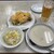 ジャッキー ステーキハウス - 料理写真:タコス、サラダ、スープ、オリオン生ビール(中ジョッキ)