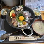 うさぎ亭 - 海の幸丼セット1600円税込