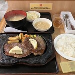 いちぎん食堂 - ステーキ定食(400g)、ゆし豆腐(単品)