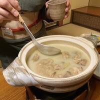水たき玄海 本店 - 水たき（骨付き肉）
                    特選ポン酢　蒸し大蒜
                    万能葱