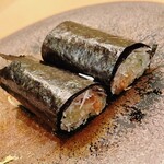 木挽町 とも樹 - 薬味（大根、大葉、胡瓜）の手巻き