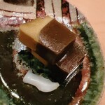 木挽町 とも樹 - 唐津の鮑の肝羊羹。隠し味は酒粕。これもお酒を呼ぶヾ(≧▽≦)ﾉ