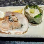 湊 - お好み二貫の生牡蠣！貝柱のとこ甘い!(⁠≧⁠▽⁠≦⁠)(⁠≧⁠▽⁠≦⁠)