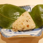 新ばし 星野 - 「凌ぎ」焼き穴子の飯蒸し
