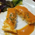 キッチン ブルー グローブ - 更にカット、残りの2/3です