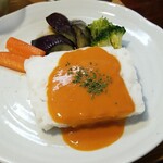 キッチン ブルー グローブ - 白身魚のすり身と長芋のテリーヌのアップ