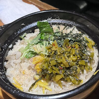 博多メシ 男厨 - 高菜と鯖の土鍋