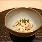 新ばし 星野 - 「強肴」とら河豚身と白菜 2023年2月