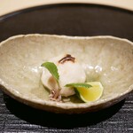 新ばし 星野 - 「焼物」とら河豚の焼き白子 2023年2月