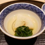 新ばし 星野 - 「煮物」京大根、京菊菜 2023年2月