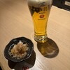 Sumibiyaki Tori Kagura - お通しとビール中