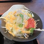 京ホルモン 蔵 - 特選国産牛の牛飯定食 1,298円 (サラダ)