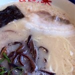 佐賀ラーメン 喰道楽 - スープの感じ。