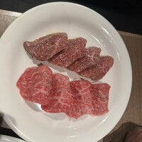 焼肉あきら - コースの塩　さがり、特上ロース