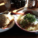 らーめん八角 - 八角A定食のチャーハンとラーメン