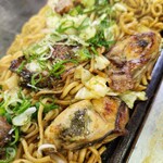 Okonomiyaki Morishita - 牡蠣&麺増量のカキ入りやきそば！
