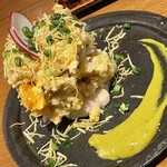 Gensoba Roan - 燻製煮卵とクリームチーズのポテサラ¥820