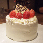 スパイスカフェ - 2013年クリスマスディナー(5800円)の苺のショートケーキ(4人前)