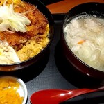 和食さと - 厚切りロースカツ丼セット（豚汁チョイス）