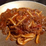 SATOブリアン - 和牛ボロネーゼ。冷麺も選べるけど、迷わずこっち！！特注生パスタを使う気合の入りよう。勿論極上のウマさ。