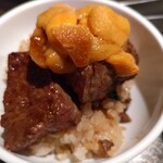 SATOブリアン - 白米か季節の炊き込みご飯を選べる。当日はたけのこごはん。う、うますぎる…………。許されていいのかな。