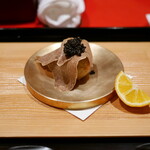 にくの匠 三芳 - 「揚物」海老芋、こっぺ蟹、アルバ産白トリュフ