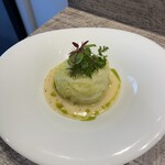 Scallop and salmon mousse wrapped in fluffy cabbage