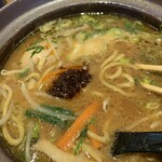 長野土鍋ラーメン たけさん - 「信州味噌蔵ラーメン」　味変後