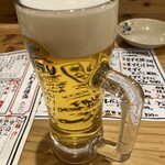 海鮮屋台おくまん - 生ビール（＾∇＾）