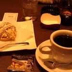 支留比亜珈琲店 - H25/8モンブランケーキとブレンドコーヒー